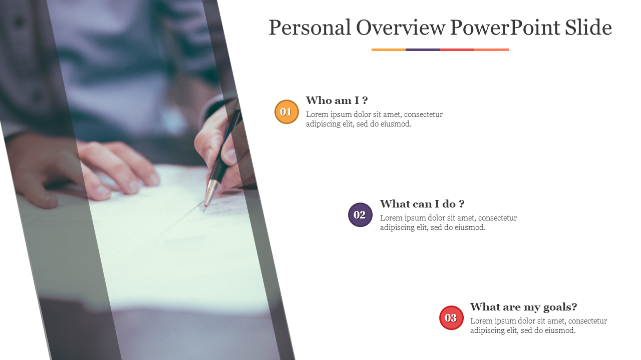 Personal Overview PowerPoint Slide
